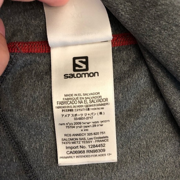 SALOMON Grey Sports Wear Short Sleeves  Men’s T Shirt Size XXL. - Picture 10 of 16